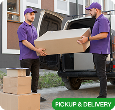 Pickup and delivery service for storage units at local Dubai facility