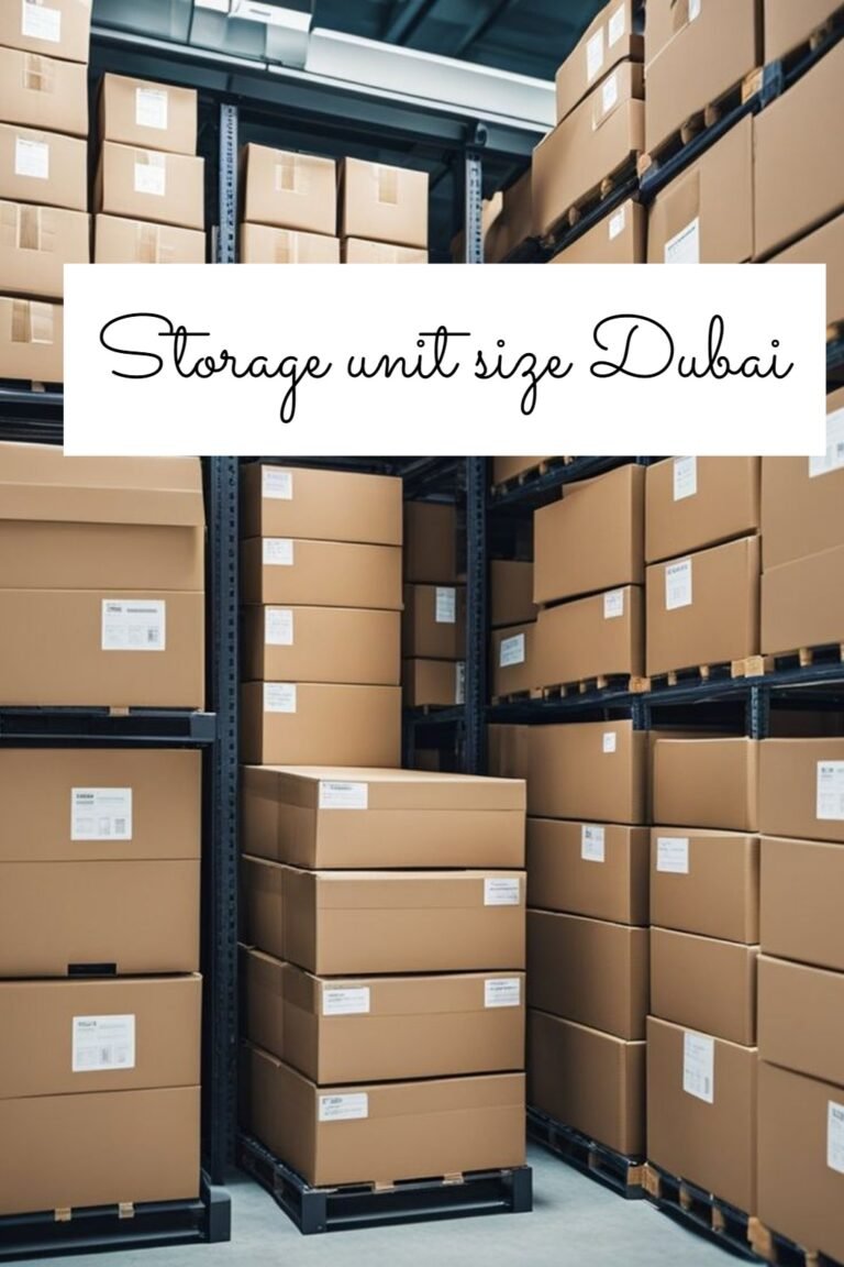storage unit size Dubai